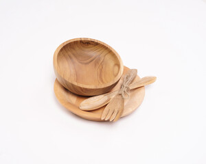 bowl made of wood crafts. Aesthetic wooden bowls are perfect for serving with soup. remaining unused pieces of wood so that they become more useful items and have a high selling value.