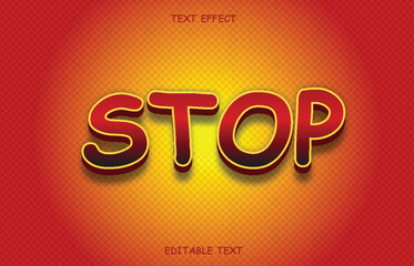 3d text effect editable stop red color