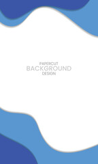 Vertical background 3D abstract background and paper cut shapes.