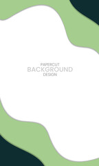 Vertical background 3D abstract background and paper cut shapes.