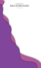 Vertical background 3D abstract background and paper cut shapes.