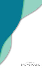 Vertical background 3D abstract background and paper cut shapes.