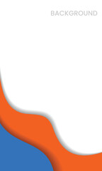 Vertical background 3D abstract background and paper cut shapes.