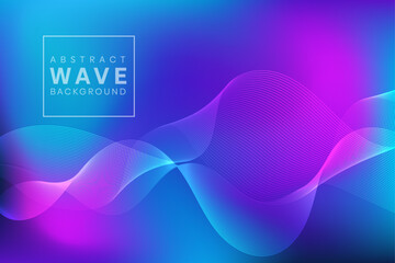 blue purple abstract wave line background