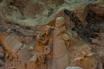 the Emperor Qin's Terra-cotta Warriors,Terra-cotta,Terracotta,Terra cotta,Xi'an - obrazy, fototapety, plakaty
