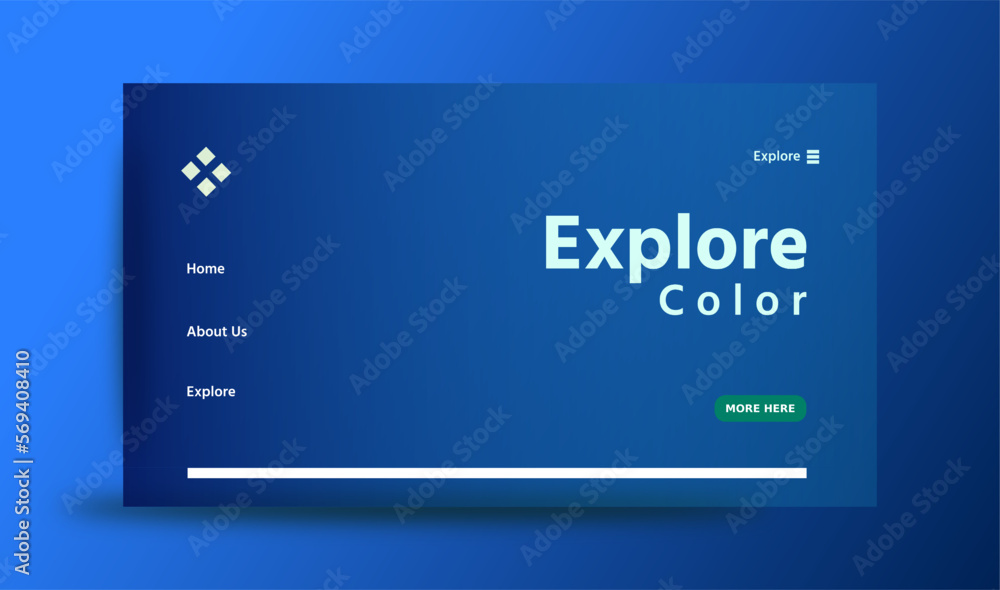 Wall mural website template for websites, or apps. web design