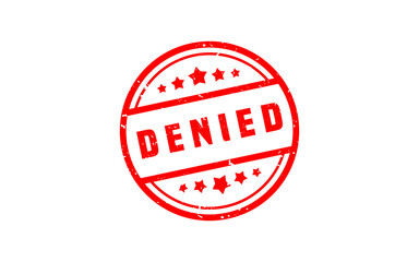DENIED stamp rubber with grunge style on white background