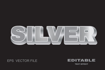 silver text effect 