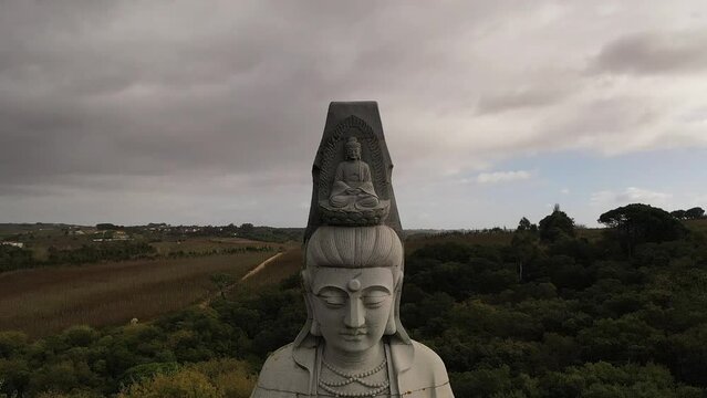 Buddha Statue Aerial HD
