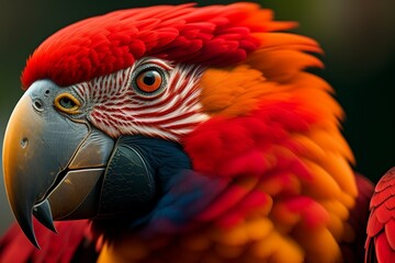 red and blue macaw