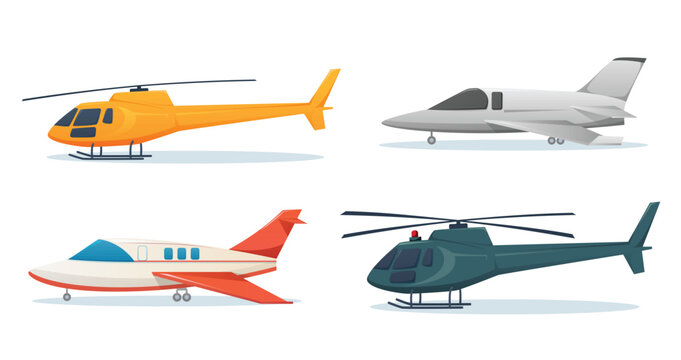 Airplane aircraft vehicle isolated vector illustration	
