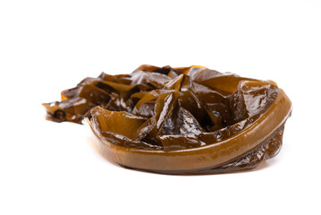 Fresh seaweed wakame isolated on  white background. Japanese healthy food