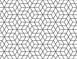 Obraz na płótnie Canvas Seamless pattern of lines forming a cube. Vector illustration for textiles, textures, creative design and simple backgrounds