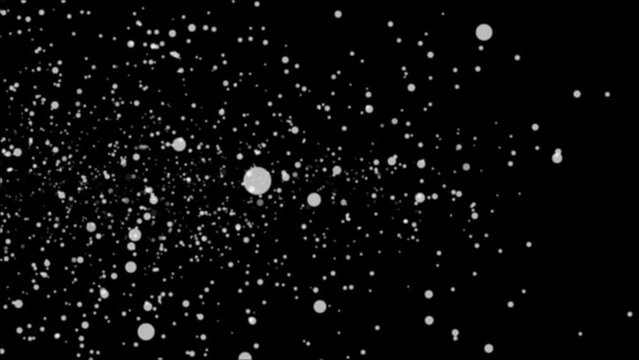 white glitter sparkles texture on black background animation. 