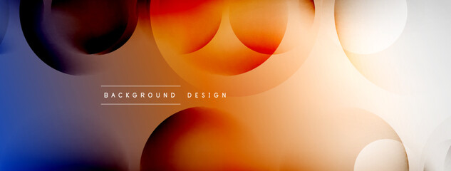 Light geometric abstract background with lines, circles