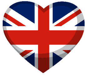 Flag of United Kingdom heart