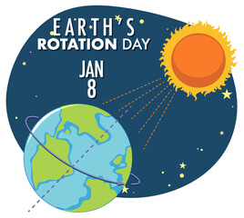 Fototapeta na wymiar Earth's Rotation Day banner design