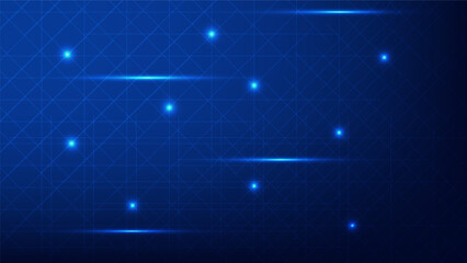 Hi tech digital technology and futuristic communication background concept. electric connecting lines as network with blue lighting