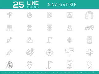 Fototapeta na wymiar navigation icon set design
