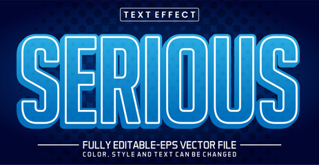 Serious text editable style effect
