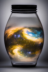 A galaxy inside a jar