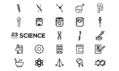 science icon set design