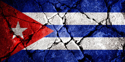 Cuban flag closeup