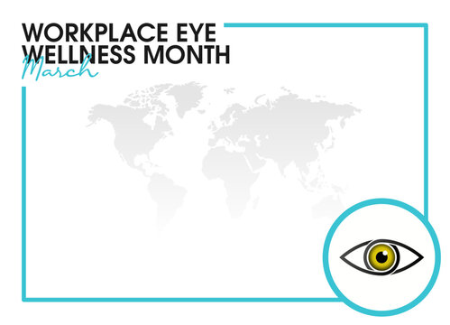 vector graphic of workplace eye wellness month good for workplace eye wellness month celebration. flat design. flyer design.flat illustration.
