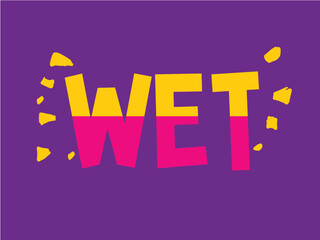 Wet surface word logo