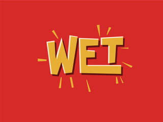 Wet surface word logo