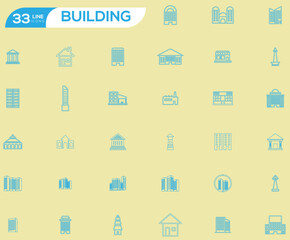 building icon set design