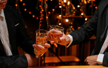 whiskey, for a friendly party in a bar or a restaurant.