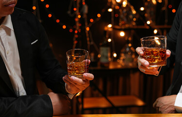 whiskey, for a friendly party in a bar or a restaurant.