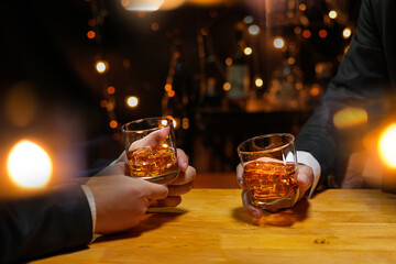 whiskey, for a friendly party in a bar or a restaurant.
