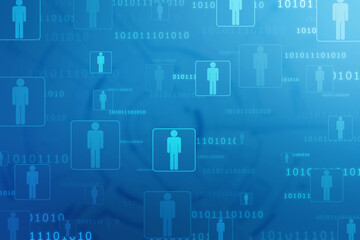 Business Network Concept Background, Social Networks and interaction concept, Digital Abstract Technology background, Social connection and networking background