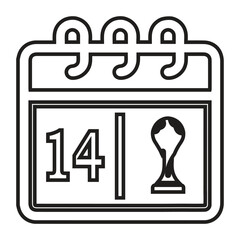 Award, cup, date icon