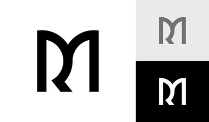 Letter RM initial monogram logo design vector