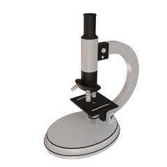 3d render illustration of biology microscope icon school education