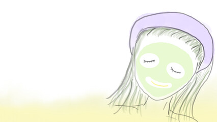 リラックスタイム、お風呂、フェイスパック