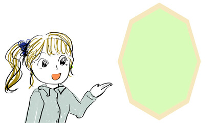 プレゼンする女性