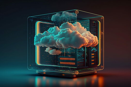 cloud computing concept. generative ai
