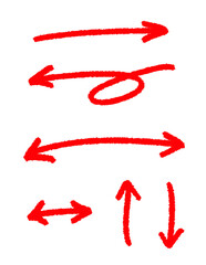 赤色鉛筆　矢印セット