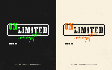 Obraz premium unlimited concept modern typography t shirt vector template