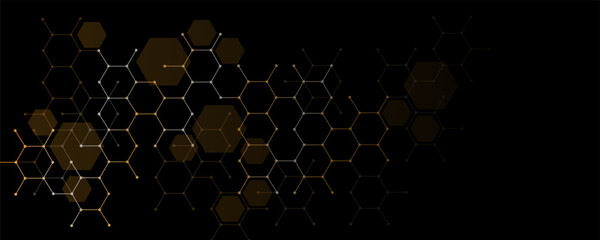 Abstract geometric background with hexagon pattern