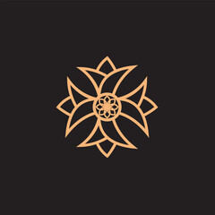 floral logo abstract element design ilustration.