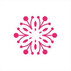 floral logo abstract element design ilustration.