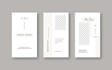 Minimalist social media story template
