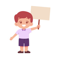 Little Boy character. Elementary School Kids Wearing Uniform Illustration