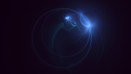 3D rendering abstract multicolor technology fractal light background