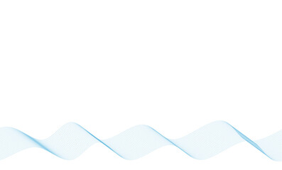 blue ribbon wave on white background design for presentation slide background, white smoke on white background
